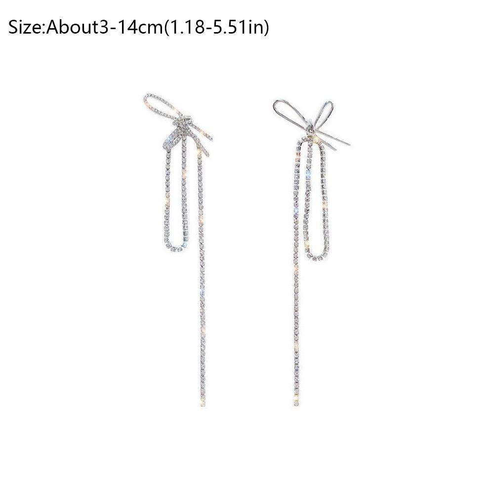 Alloy Tasse Earring Crystal Long Chain Earrings Fashion Dangle Earrings