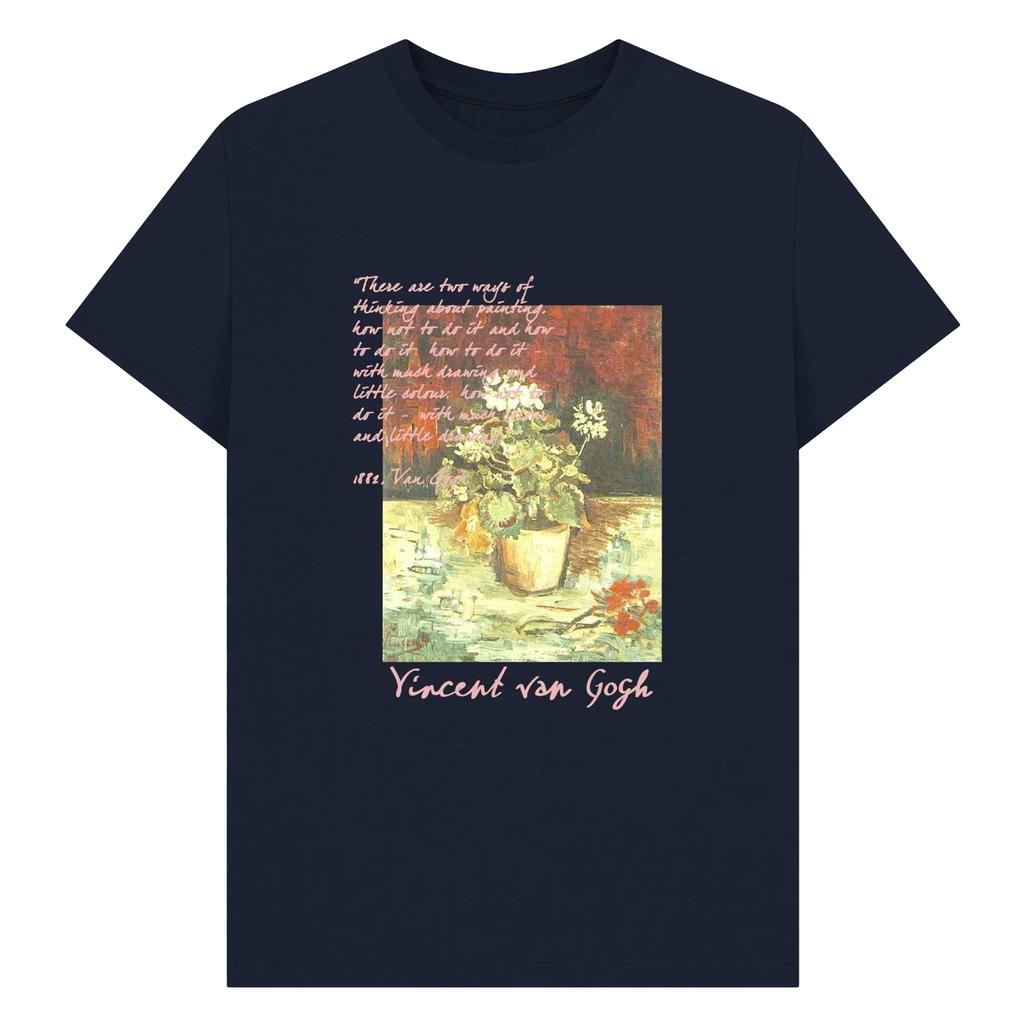 Apoh Unisex Adult Geranium Vincent Van Gogh T-Shirt