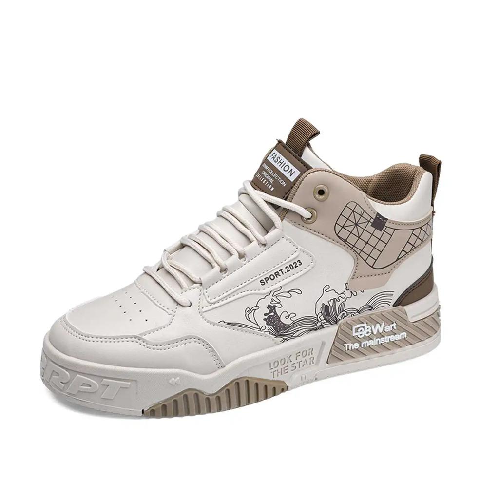 Мужские повседневные туфли с высокой толстой подошвой, всесезонные студенческие модные туфли на плоской подошве, прогулочные туфли с мягкой подошвой, молодежные спортивные туфли для сноуборда