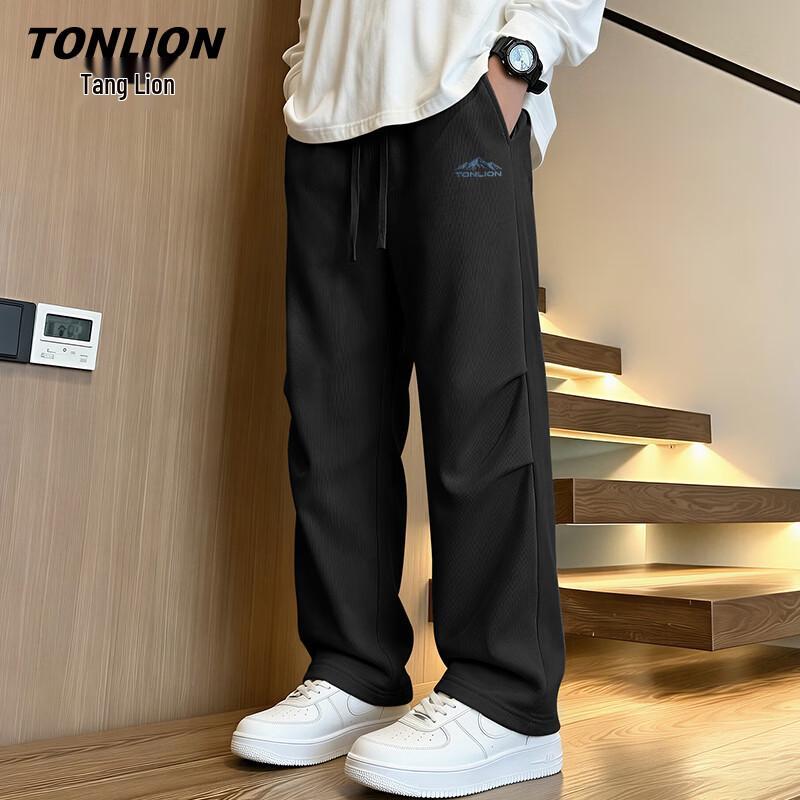 Мужские повседневные широкие брюки из велюра TonLion