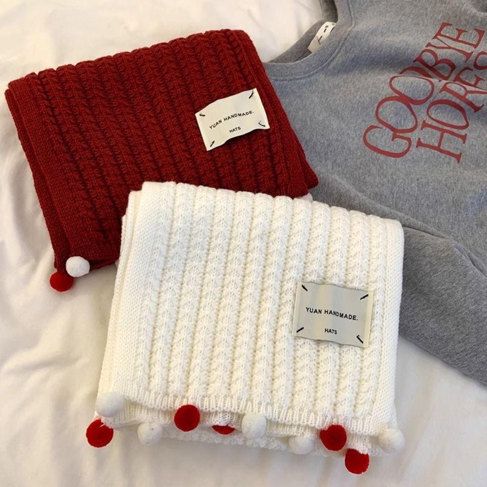 Keep Warm Knit Scarf New Year's Neckerchief New Cross Scarf Women