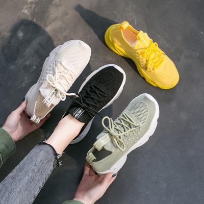 Сетчатая женская обувь дышащие кроссовки на платформе для активного отдыха нескользящие кроссовки на шнуровке для бега спортивная обувь женская вулканизированная обувь Snekaer женская