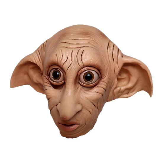 Elf Cosplay Headgear Halloween Full Head Mask, Movie Character Latex Big Ear Mask Masquerade for Costume Party Role Play Props