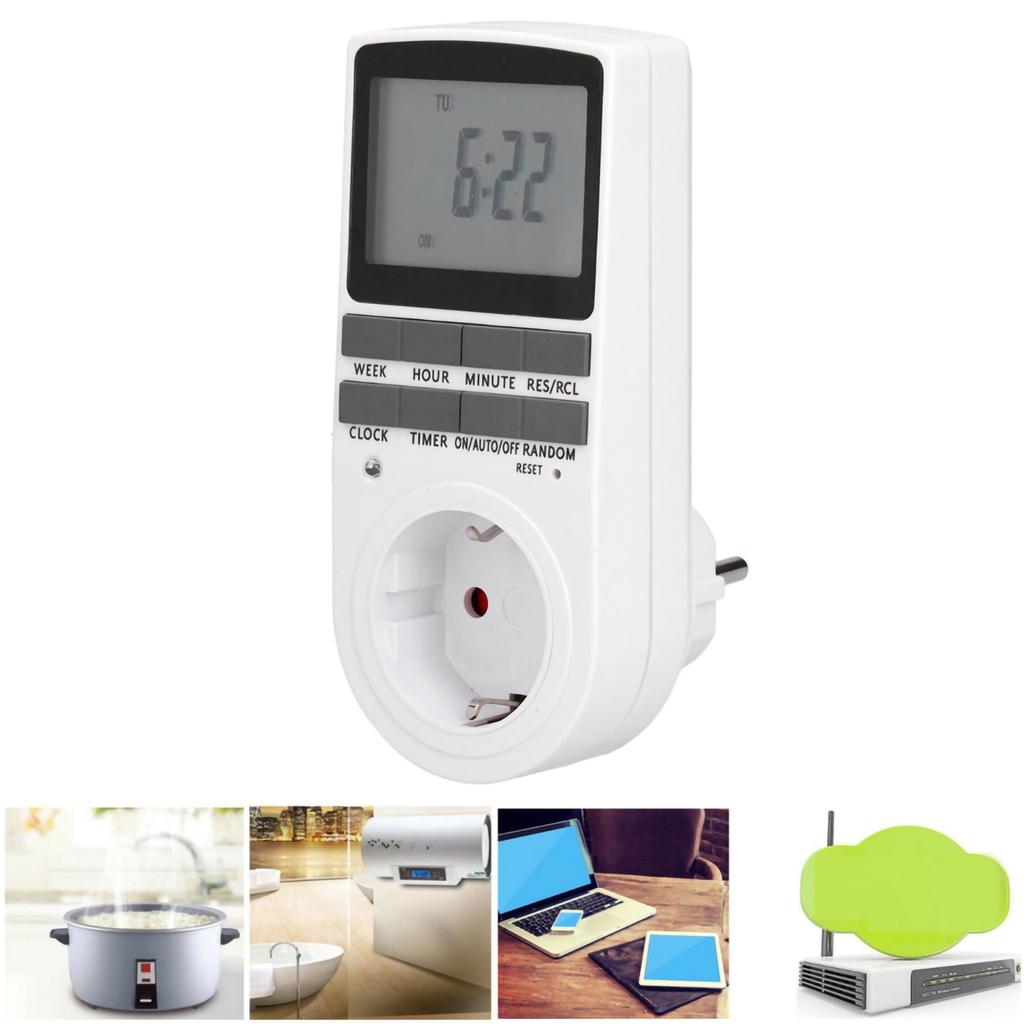 Цифровой программируемый таймер розетки, интеллектуальный таймер, розетка, аксессуар для вентилятора лампы