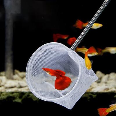 3D Сачок для аквариумных рыбок с выдвижной ручкой, мягкая сетка, безопасный для ловли рыбок, креветок, аксессуары для аквариума