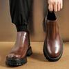 Chelsea Boots Men's Platform British Style Casual Short Boots Chimney Piled Thickened Thermal Martin Boots