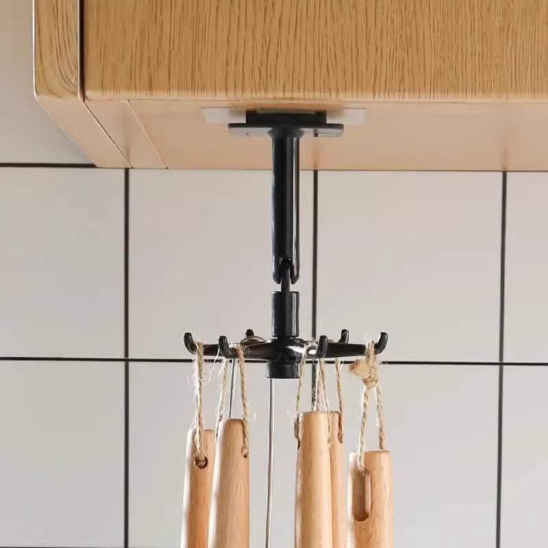 Kitchen Hook Multi-Purpose Hooks 360 Degrees Rotated Rotatable Rack For Organizer and Storage Spoon Hanger Accessories