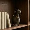 Пасторальные ornaments Винтажные фигурки коз с колокольчиками на ошейнике, Рустикальные статуэтки животных для декора рабочего стола, камина, Фермерский дом, Деревенский дом