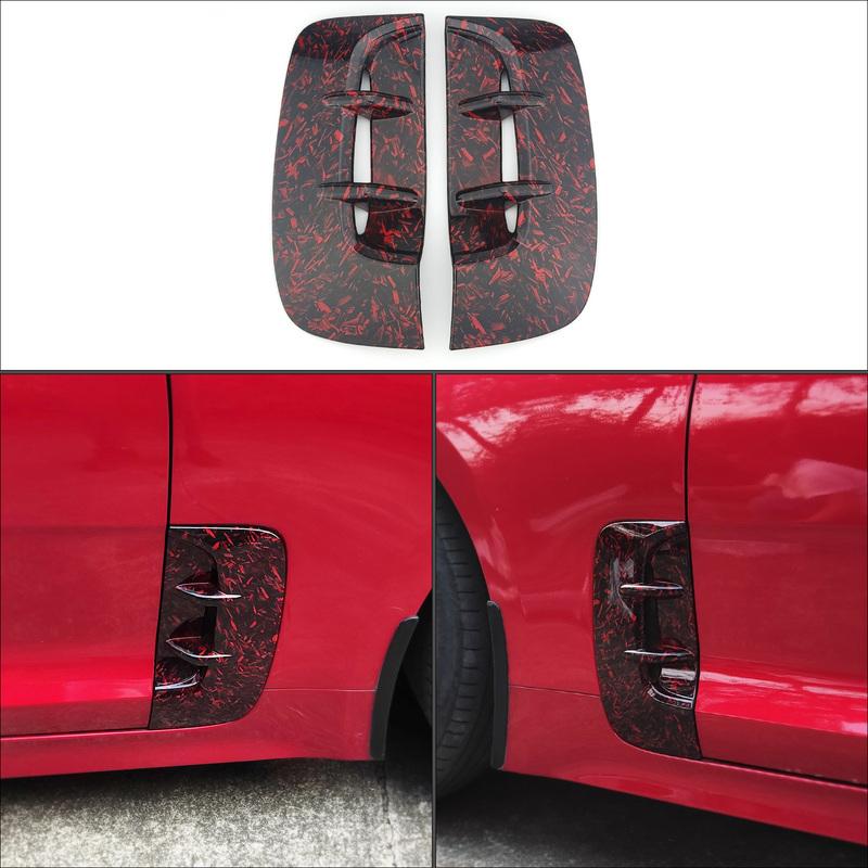 Car Front Door Fender Hole Grille Leaf Plate Air Outlet Decoration Cover Strip For Kia Stinger 2018-2023 Exterior Styling