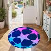 Football Round Area Rug Design for Balcony Foyer Kitchen Game Room Anti-slip Round Rug Decorate Offices Gift for Festivals