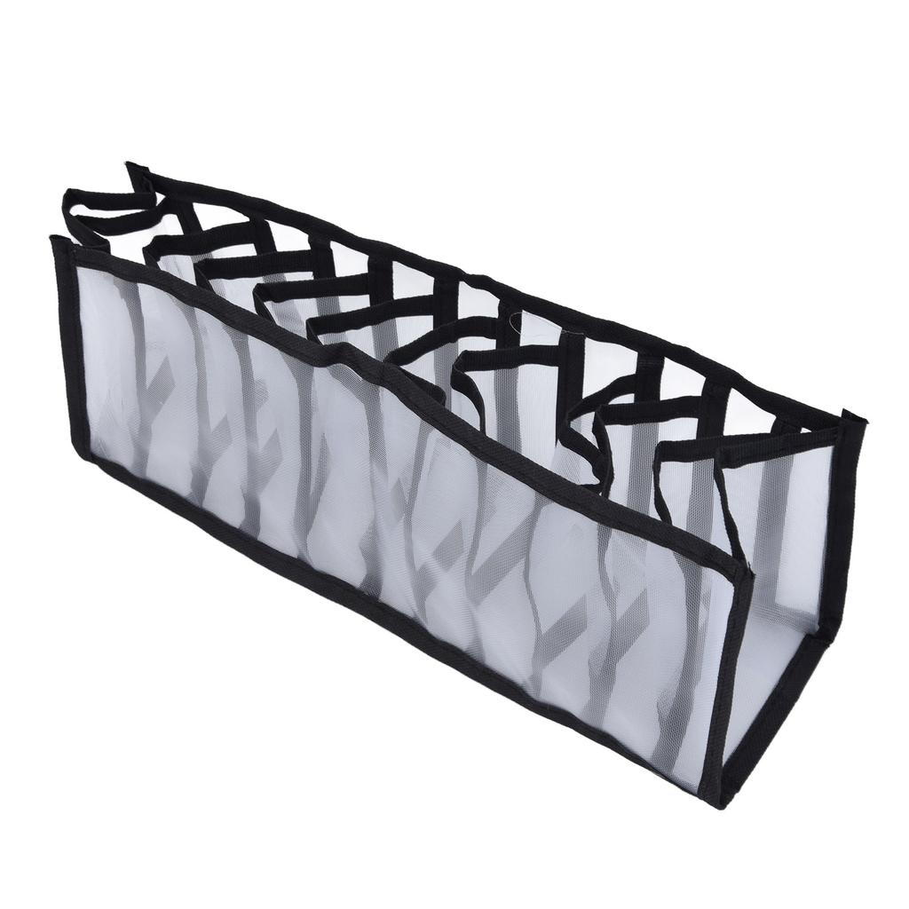 Сетчатый ящик для хранения бюстгальтеров, многоцелевой складной ящик, разделитель для нижнего белья, трусиков, носков, 11 ячеек