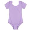 Girls' Team Basic Short Sleeve Leotard Kids Ballet Dance Gymnastics Leotards Dancewear Costume