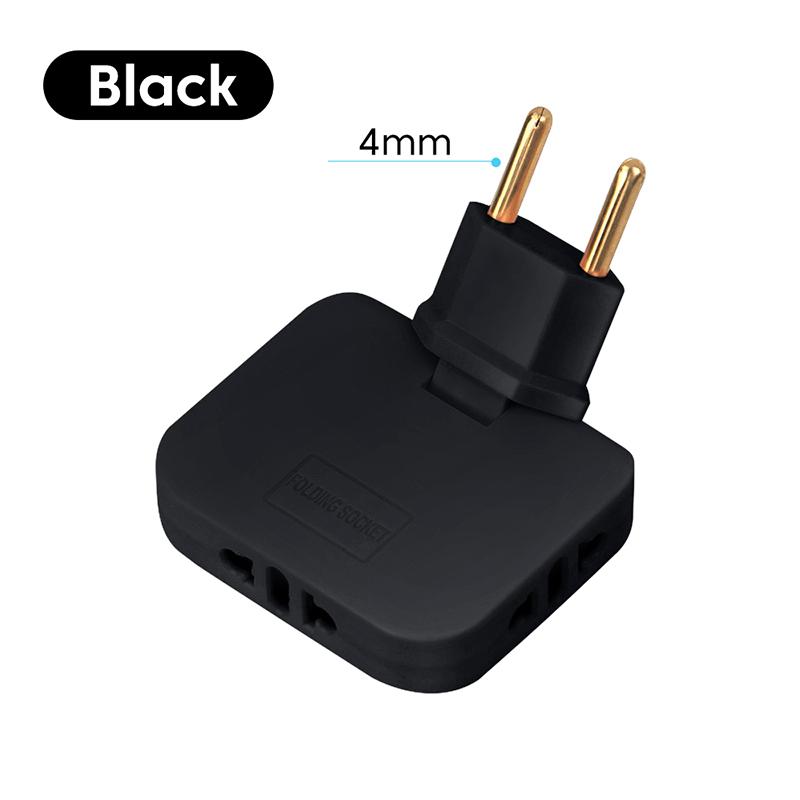 Вращающаяся на 180 градусов розетка 3-в-1 EU Plug Converter Удлинитель для путешествий EU Multi-Plug Тонкий беспроводной адаптер для розеток Розетки