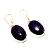 Amethyst Gemstone 925 Silver Plated Handmade Jewelry Earring 1.36"