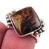 Natural Pietersite Gemstone Handmade 925 Sterling Silver Two Tone Ring S.6 n3G16