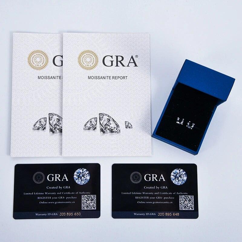 Черные серьги-гвоздики с муассанитом для мужчин и женщин, цвет D, 6,5 мм, серьги с бриллиантами в виде пасьянса, оригинальные ювелирные изделия из серебра 925 пробы для пирсинга