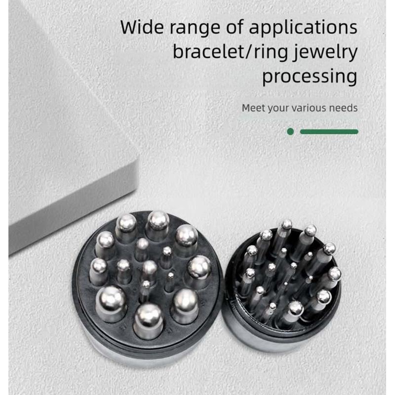 Портативный набор стальных пробойников 15/17 шт. Аксессуары для изготовления ювелирных изделий С коробкой для хранения