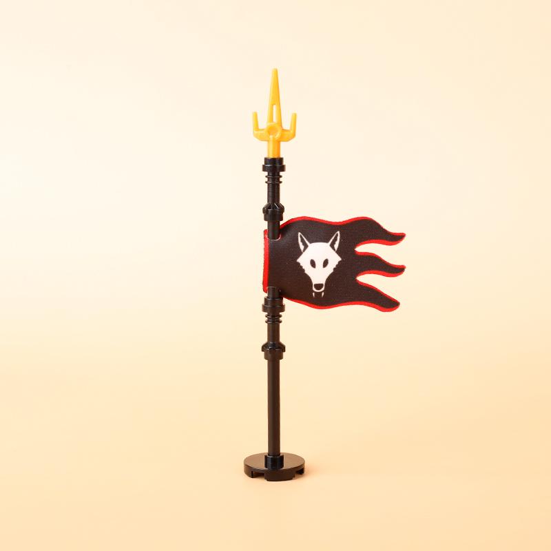 Средневековые военные флаги, серия «Военный замок», рыцарь, солдат, воин, аксессуары, строительные блоки, Древний Священный Рим, кирпичики, игрушки, подарки.