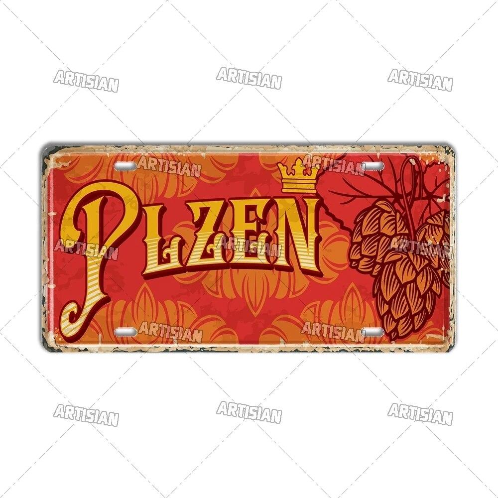 Artisian CZECH MINSK MOSCOW Ctiy Russia Travel Metal Sign Landmark Tin Plaque License Plate Car Plate Wall Decor Garage Bar