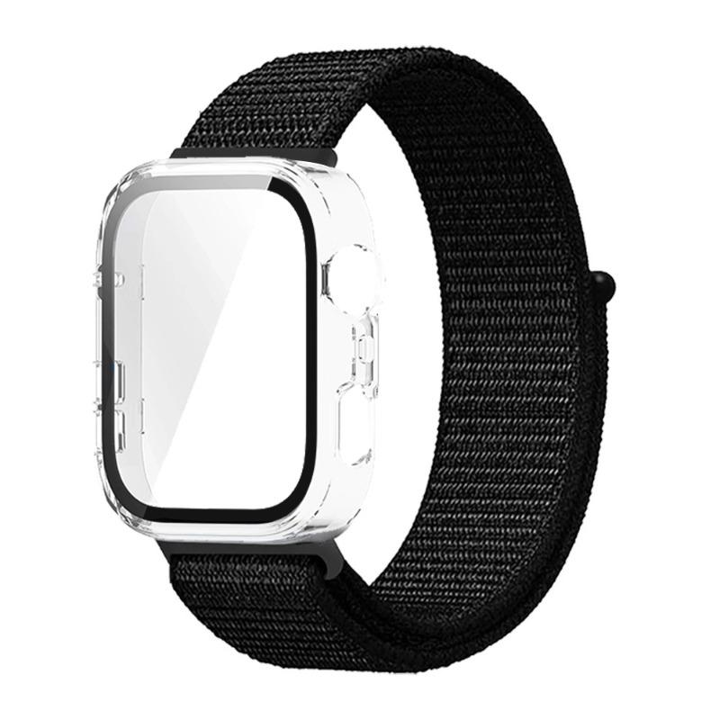 Нейлоновый ремешок + ПК-корпус для Huawei Watch Fit 3/4/4 Pro Защитный чехол от падения + Удобный дышащий браслет Ремешок Correa