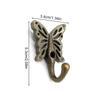 1/5Pc Bronze Wall Hanging Bronze Color Butterfly Hook Retro Style Alloy European Style Single Hook Towel Rack Coat Hanger