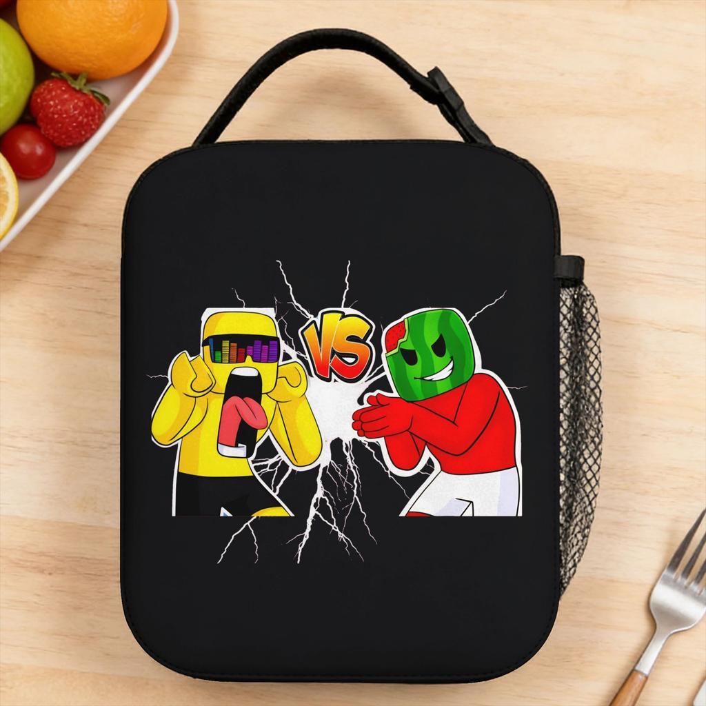 Сумка для ланча Солнечная и Дыня Офисная коробка для ланча Для ребенка Повседневная Портативная На молнии Графическая Сумка-холодильник