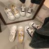 Дышащие новые толстые маленькие белые туфли женские летние туфли 2025 супер огонь с подошвой тонкие парусиновые туфли сезон повседневные универсальные юбка