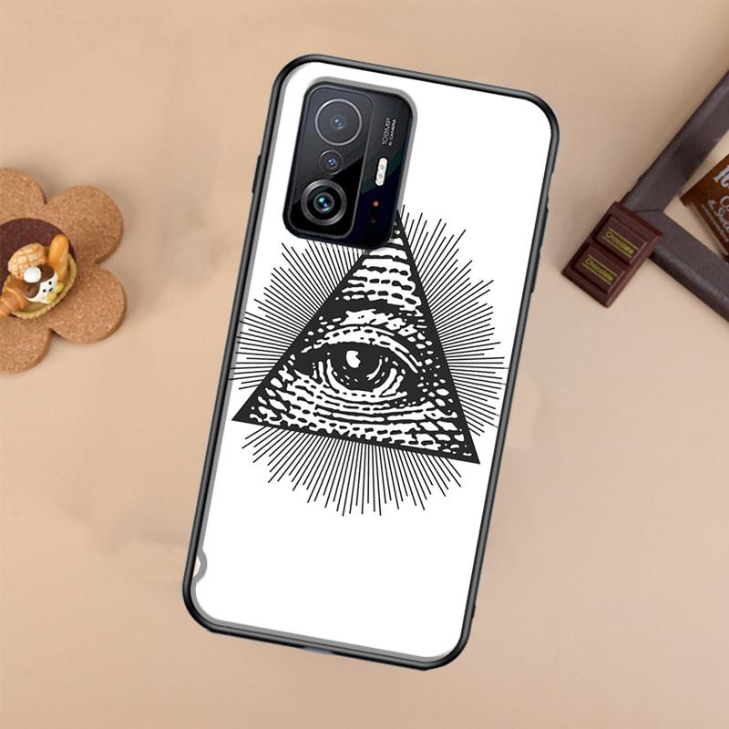 Чехол-пирамида с глазом Иллюминатов Оккультный для Xiaomi POCO X7 X6 Pro X3 X5 M6 F3 F5 F6 Pro 11T 12T 13T 14T Pro 13 14 Ultra