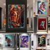 Abstract Naked Couple Canvas Painting Graffiti Sexy Lover Body Poster and Prints Art Pictures for Living Room Home Decor Cuadros