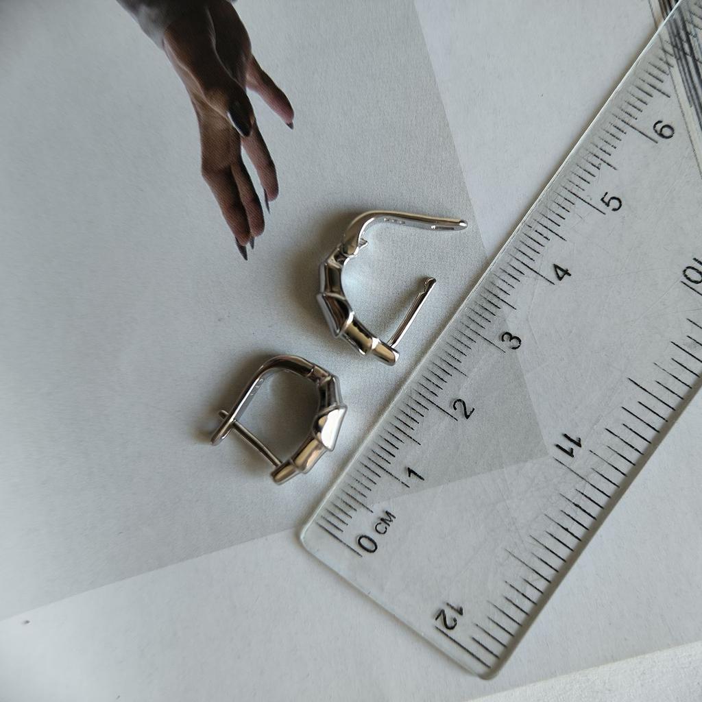 Серебряные серьги без камней (2187493)