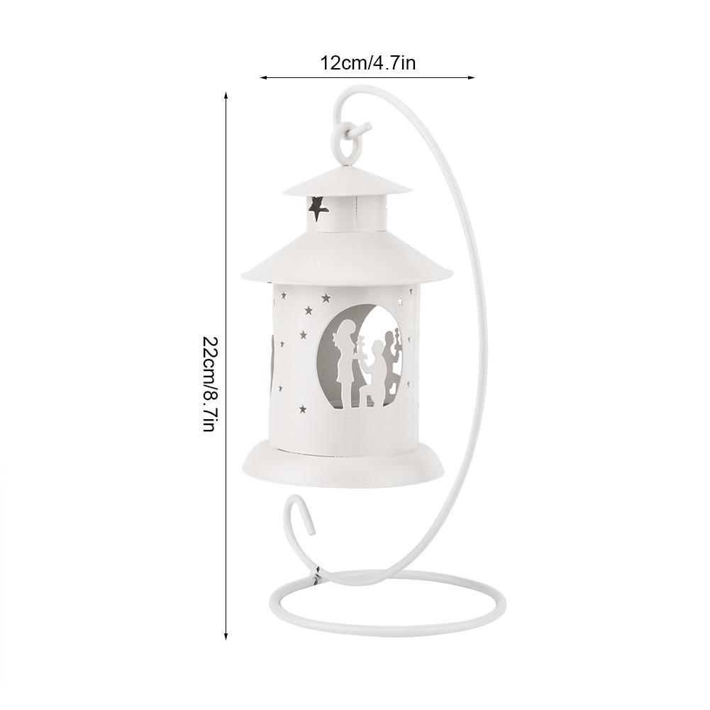 Lover Decor Полый подсвечник Подвесной подсвечник Домашнее украшение ОрнаментБелый