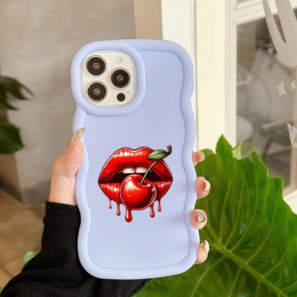 LZ18 Lips Kiss Wave силиконовые чехлы для телефонов Samsung A15 S23 FE S24 Ultra A34 A54 A14 A55 Motorola G32 OnePlus мягкий чехол
