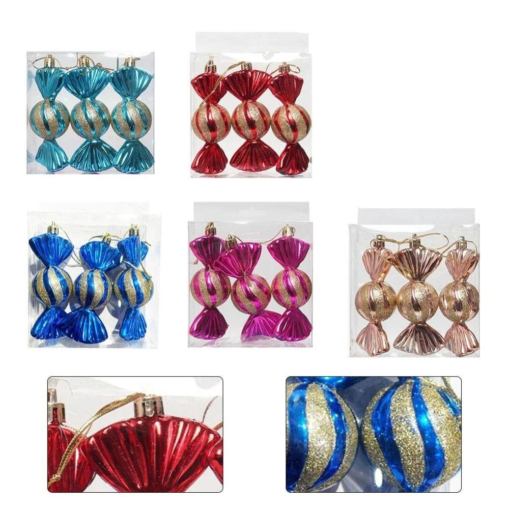 5 цветов Рождественские конфеты шары Украшение Пластиковая елка подвеска Рождественские елочные украшения