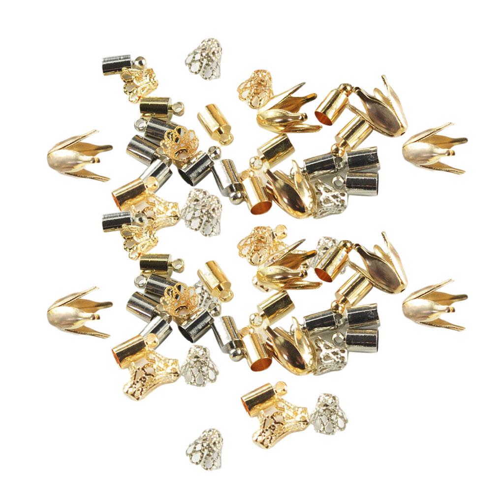 100 шт. смешанной формы, цветочная чашка ручной работы, колпачок из бисера, торцевая фурнитура для ювелирных изделий