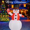 5.91FT Yard Party Decoration Inflatable Hat Snowman Toy With LED Light Xmas Home Decor Ornament Supplies Christmas Holiday Gifts