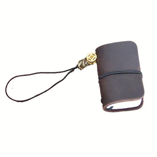 Винтажный милый мини-блокнот с обложкой из искусственной кожи и ремешком, сменный, крошечный дорожный журнал, маленький карманный дневник с книжным блоком для путешествий, для записей