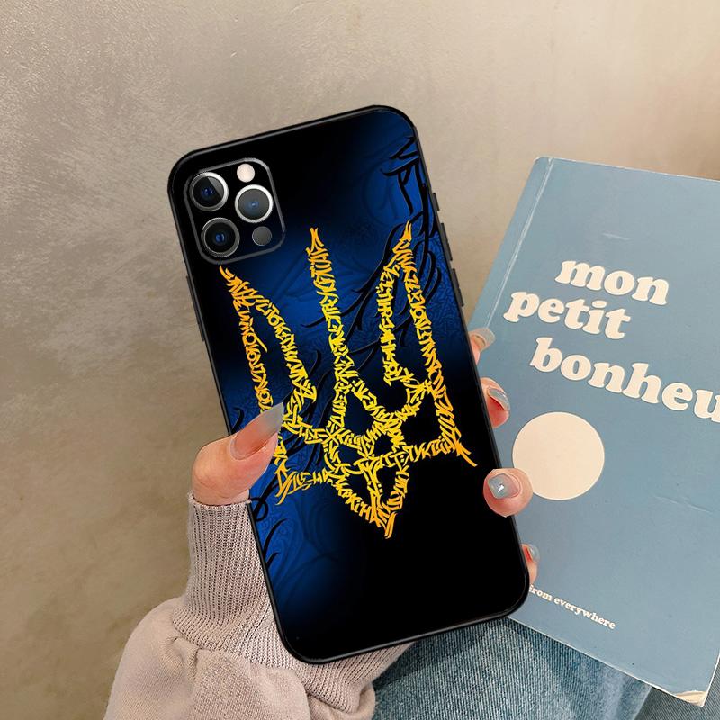 Чехол Флаг Украины для iPhone 17 Air 14 16 15 11 12 13 Pro Max 12 mini XR 15 16 Plus 16e Задняя крышка