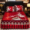 Luxury Lace Smooth Cool Summer Bedspread Thick Home Bed Skirt + Pillowcase Bed Sheets Embroidery European-style Bed Spreads