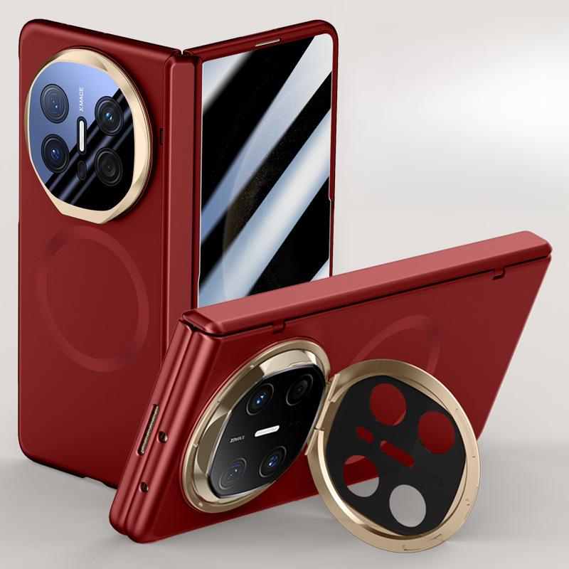 Этот матовый складной магнитный держатель для линз с шарниром и защитой от падения, простой чехол, подходит для чехла и пленки для телефона Huawei MateX6.