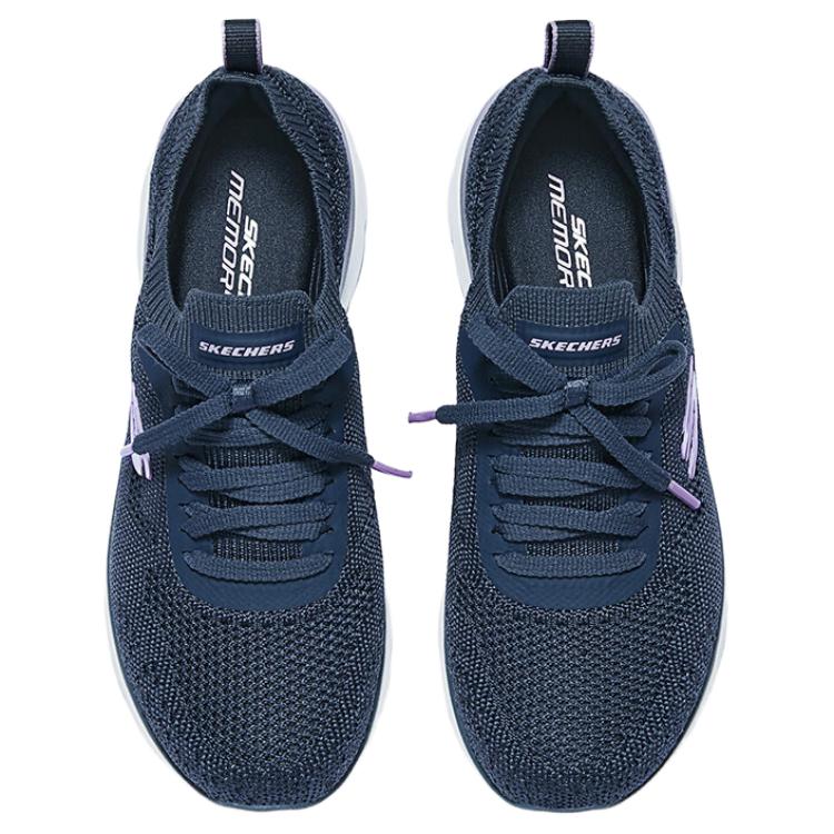 Skechers Summits - Предварительный просмотр Удобные Легкие Прочные Дышащие Низкие Повседневные Кроссовки Женские Кроссовки Синий 150122-NVLV