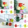 Delightful Light Blue Mini Flower Kettle Water Spraying Metal Pot For Outdoor Use
