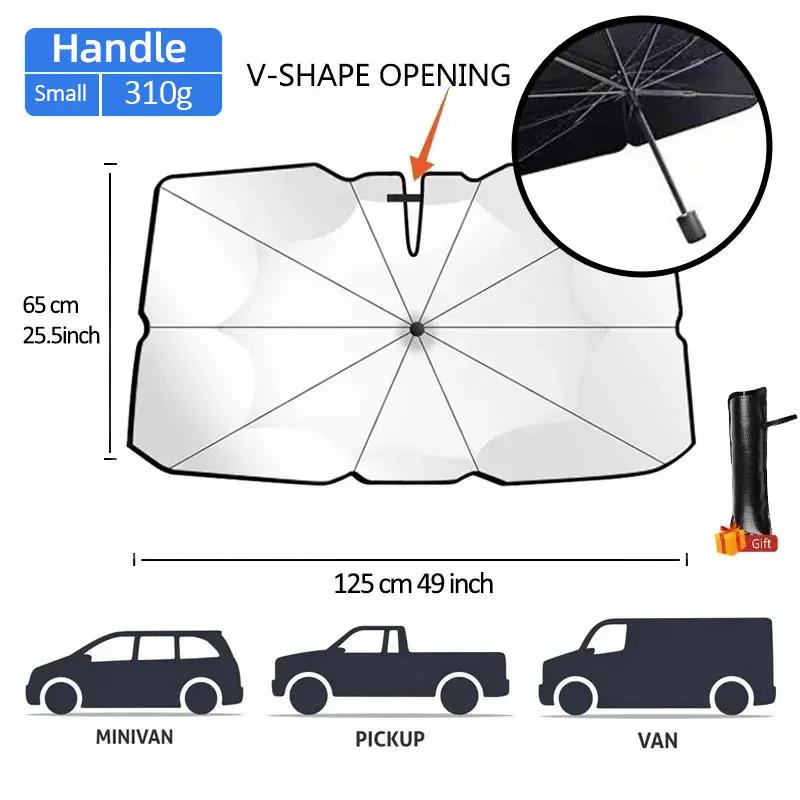 Car Sunshade Umbrella Front Windshield Sun Shade Foldable Protected Parasol Summer UV Protection universal Perfect for EU Summer