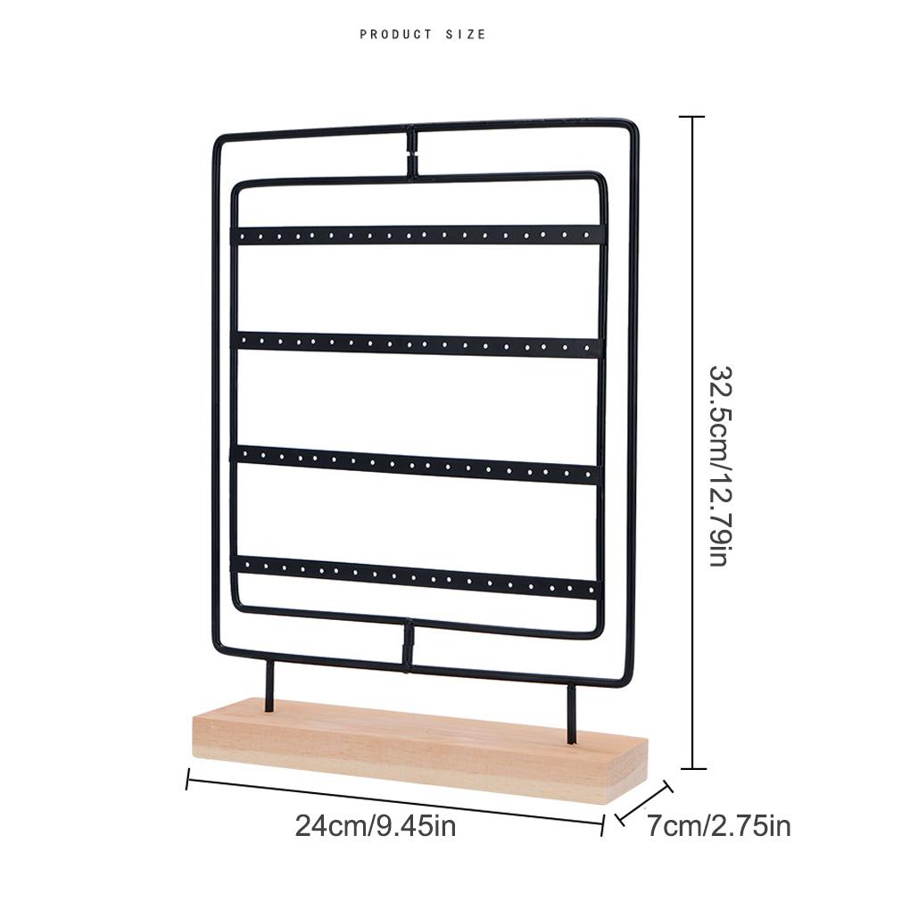 Держатель для украшений 5 ярусов Стойка-вращалка для сережек Подвеска для серег Деревянная основа Подставка для ювелирных изделий Органайзер-витрина