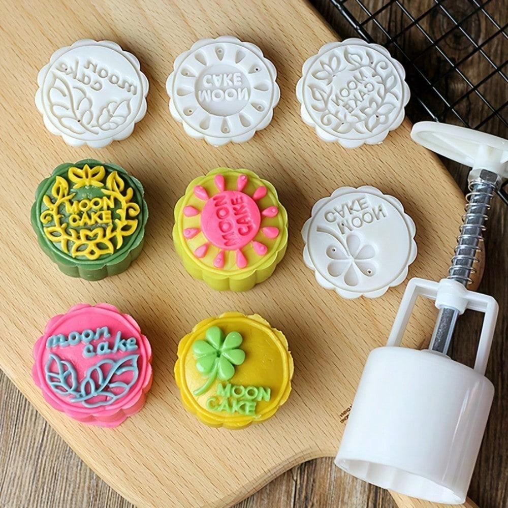 1 набор DIY Форма для лунного пирога Пластиковая ручная пресс-форма для выпечки Ручной пресс Модель пирога из маша Форма для выпечки Тиснение Кухонный инструмент для выпечки