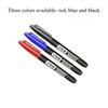 10-12PCs Permanent Marker Pen Fine/Thin & Crude/Twin Nib 1.5mm Waterproof Oil-Based Ink Black Blue Red School Office Supplies