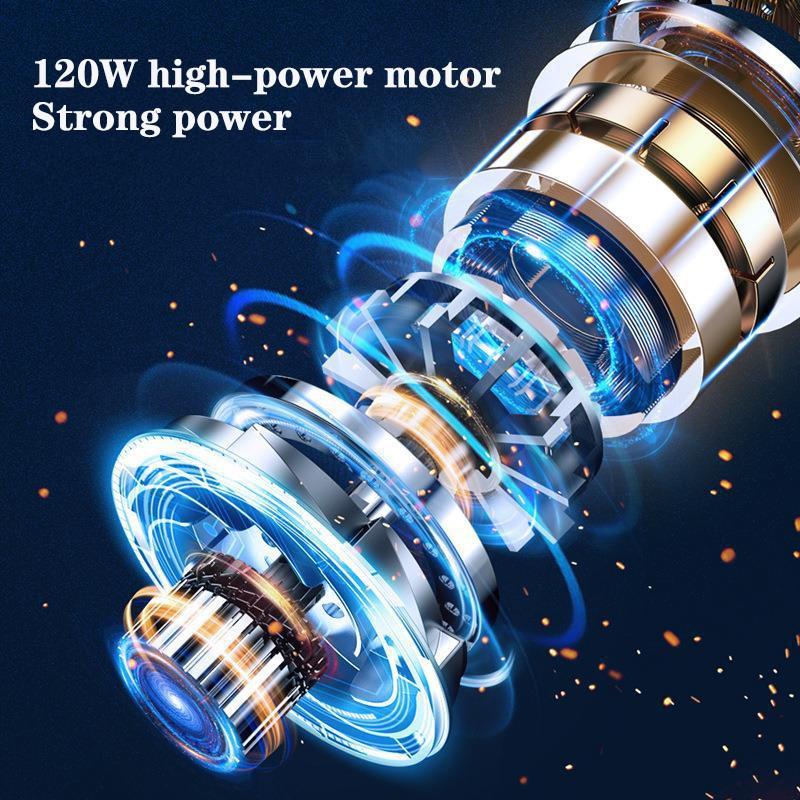 Новый 80000pa 8 шт./компл. 2 в 1 автомобильный пылесос с беспроводной зарядкой Air Duster ручной мощный пылесос для домашнего офиса