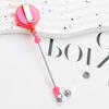 Card Holder Retractable Easy Pull Buckle Creative Beads Keychain Retractable Buckle Work Badge ID Easy Pull String Buckle
