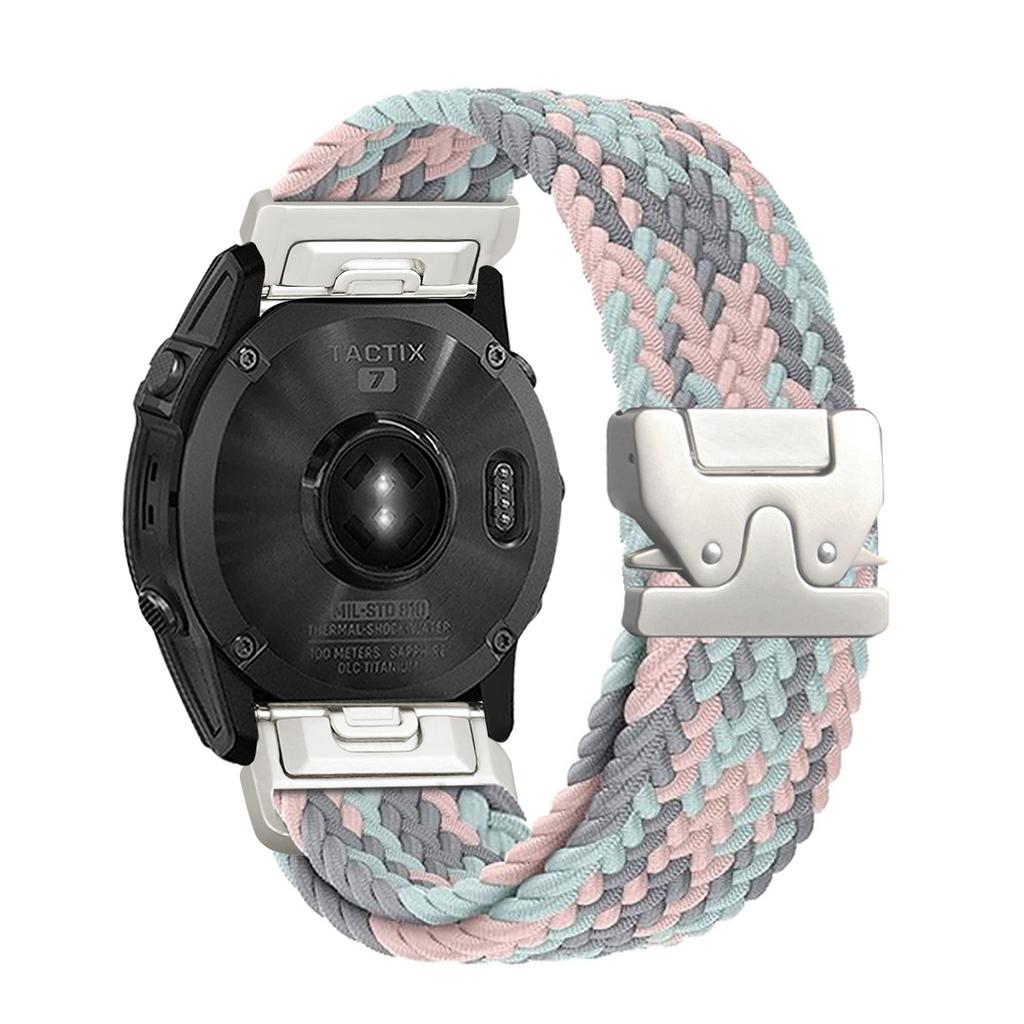 Плетеный петлевой ремешок 20/22/26 мм для Garmin Fenix 8/7/6/5 Forerunner 965 970 265 165 570 Пряжка-парашют Нейлоновый ремешок для часов
