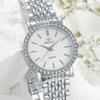 Luxury Women Wristwatches Ladies Fashion Female Silver Bracelet Quartz Watches Set