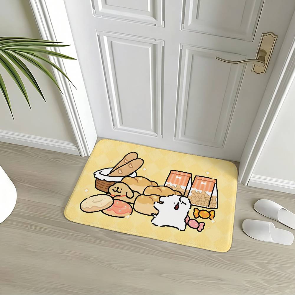 Cute M-Malteses Carpet Bathroom Anti-slip Mat Door Mat Home Decoration Mat Entrance Door Mat Scratch-resistant Door Mat